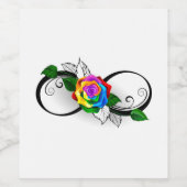 Infiniteitssymbool met regenboogRoos Wijn Etiket (Enkel label)