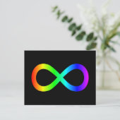 Infiniteitssymbool regenboog briefkaart (Staand voorkant)