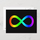 Infiniteitssymbool regenboog briefkaart (Voorkant / Achterkant)