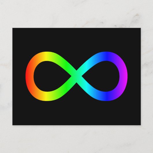 Infiniteitssymbool regenboog briefkaart (Voorkant)