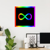 Infiniteitssymbool regenboog poster (Thuiskantoor)