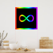 Infiniteitssymbool regenboog poster (Keuken)
