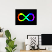 Infiniteitssymbool regenboog poster (Thuiskantoor)
