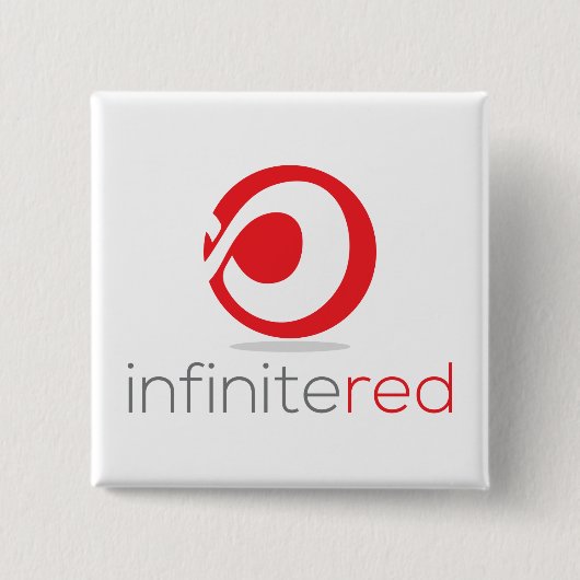 InfiniteRed Square Button (Voorkant)