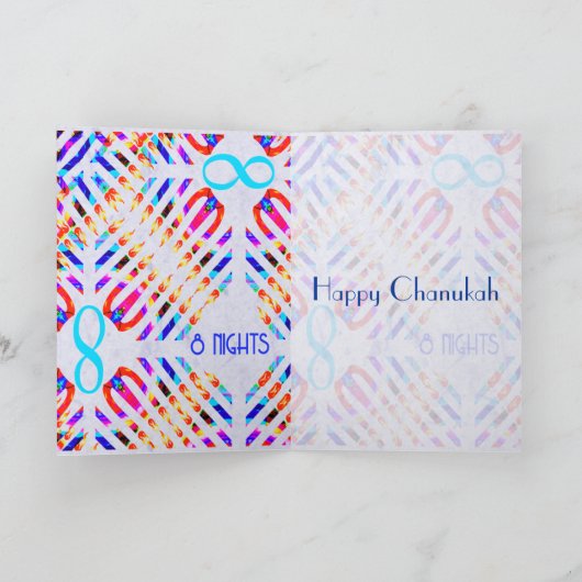 Infinity 8 nuits Cartes de Chanukah (Intérieur)