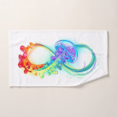 Infinity avec Rainbow Jellyfish (Serviette à main)