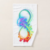 Infinity avec Rainbow Jellyfish (Serviette à main)