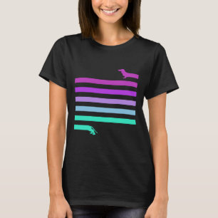 Infinity Dachshund Cool Neon Zeer Lange Dachshund T-shirt
