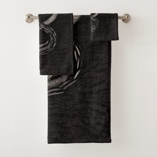 Infinity dragon van Ouroboros op schors Bad Handdoek (Insitu)