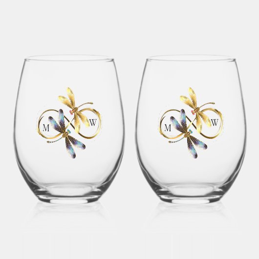Infinity Dragonfly Wijnglas Zonder Voet (Voorkant)