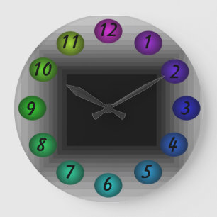 Infinity Floating 3D Colors Design Wall Clock 30r Grote Klok