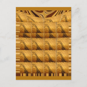 Infinity Golden Giraffe Animal Motif Art Print Briefkaart