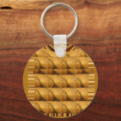 Infinity Golden Giraffe Animal Motif Art Print Sleutelhanger (Voorkant)