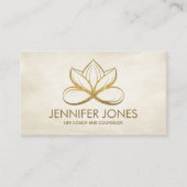 Infinity Golden Lotus Flower Visitekaartje (Voorkant)