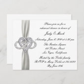 Infinity Hart repetitie diner uitnodiging (Voorkant / Achterkant)