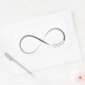 Infinity harts symbool rechthoekige sticker (Envelop)