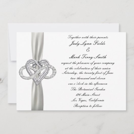 Infinity Heart Faire-part de mariage (Devant)