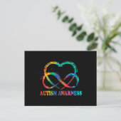 Infinity Heart Love Autism Awareness Needs No Word Briefkaart (Staand voorkant)