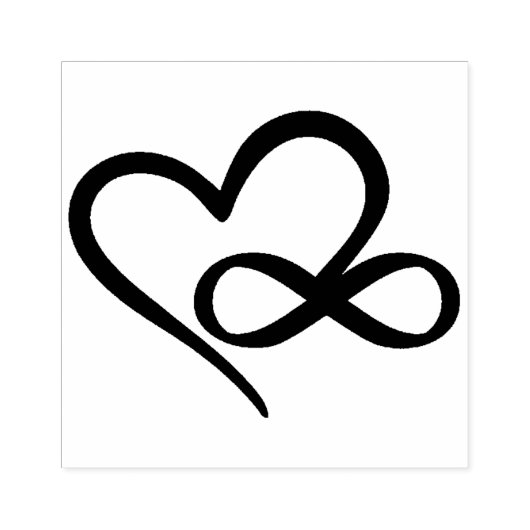 Infinity Heart Rubberstempel (Afrduk)