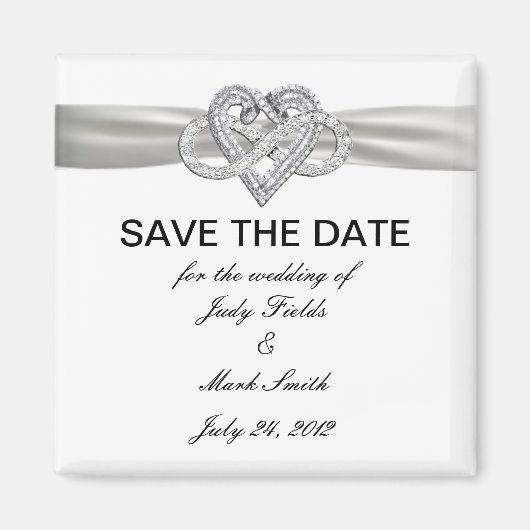 Infinity Heart Save the Date Magnet Magneet (Voorkant)