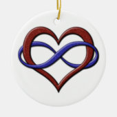Infinity Heart Symbol Polyamory Pride Flag Colors Keramisch Ornament (Voorkant)