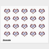 Infinity Heart Symbol Polyamory Pride Flag Colors Ronde Sticker (Vel)