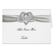 Infinity Heart Wedstrijding Table Place Card (Voorkant Horizontaal)