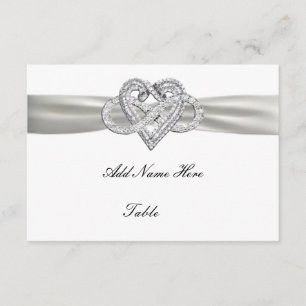Infinity Heart Wedstrijding Table Place Card Kaart