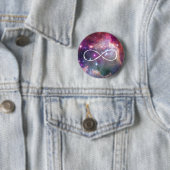 Infinity loop en galaxy space hipster background ronde button 5,7 cm (In situ)