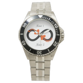 Infinity Love Heart Couples Watch Pas het aan! Horloge