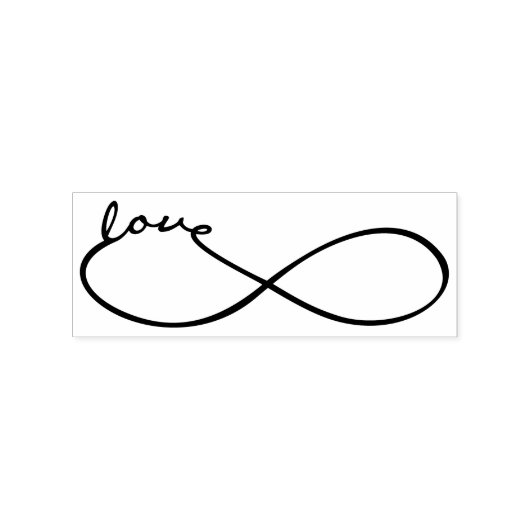 Infinity Love Lemniscate Black + je backgr. Rubberstempel (Afrduk)
