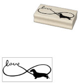 Infinity Love Lemniscate Korthaar Teckel 1 Rubberstempel (Gestempeld)