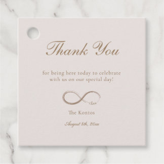 Infinity Love Licht Roze Dank je bruiloft Bedankjes Labels