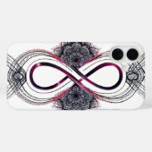 Infinity Love Mandala iPhone 16 Plus Coque - Moder (Verso (horizontal))