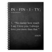 INFINITY Love you more Définition CARNET PHOTO (Devant)