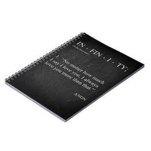 INFINITY Love you more Definition FOTO NOTITIEBOEK