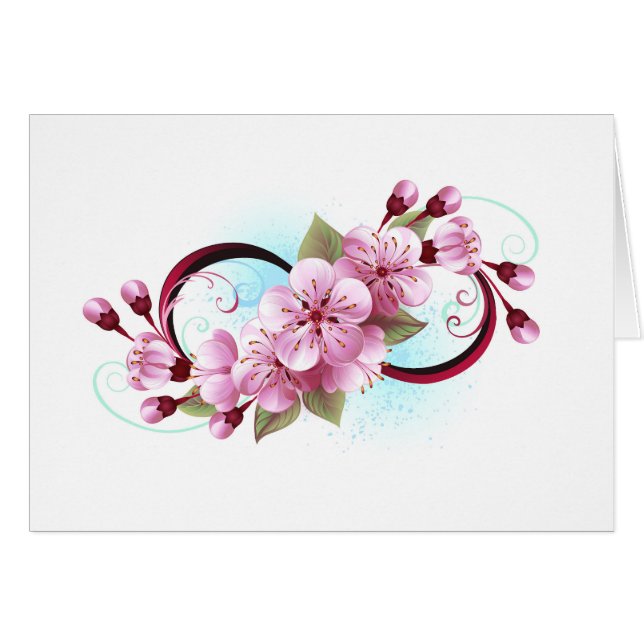 Infinity met Sakura Blossom Flowers (Voorkant Horizontaal)