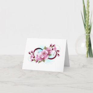 Infinity met Sakura Blossom Flowers Aankondiging