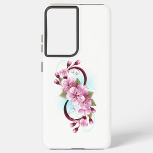 Infinity met Sakura Blossom Flowers Samsung Galaxy Hoesje