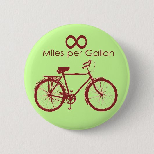 Infinity Miles Per Gallon Bike Button (Voorkant)
