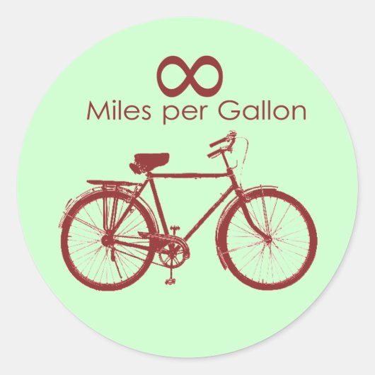 Infinity Miles Per Gallon Bike Sticker (Voorkant)