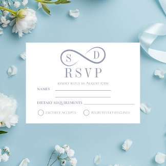 Infinity Minimalist Powder Blue RSVP