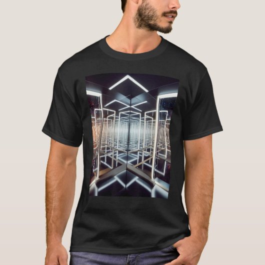 Infinity Mirrors Mesmerizing Art Depth Mirror T-shirt (Voorkant)