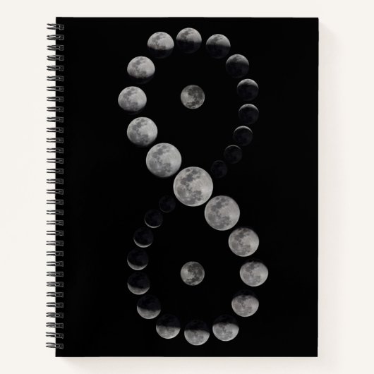 Infinity moon zwart notitieboek (Voorkant)