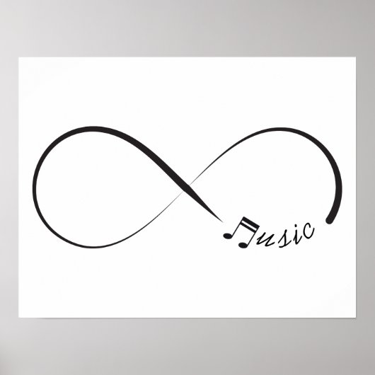 Infinity muzieksymbool poster (Voorkant)