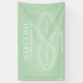 Infinity neo mint botanical romantic chic elegant spandoek (Verticaal)