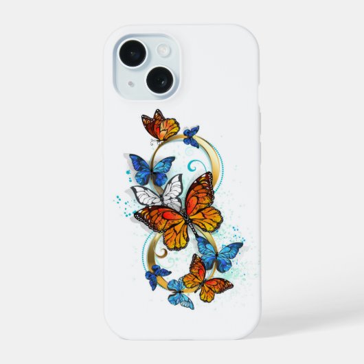 Infinity of Monarch Butterflies iPhone 15 Hoesje (Achterkant)