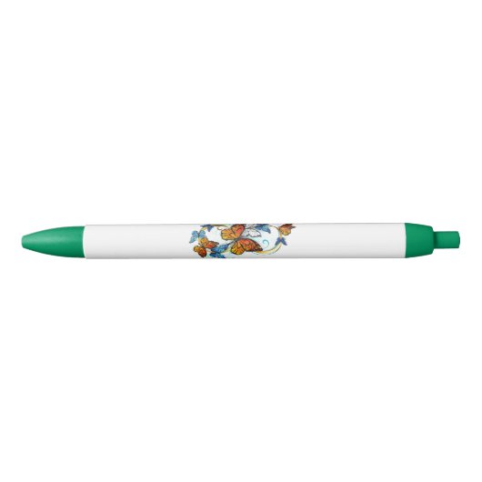 Infinity of Monarch Butterflies Zwarte Inkt Pen (Voorkant)
