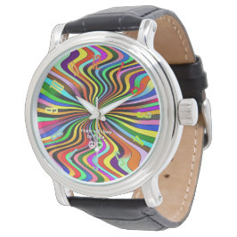 Infinity Rainbow Swirl roestvrij stalen horloge
