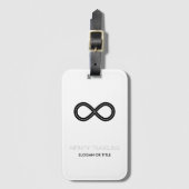 Infinity Reizen Zwart & Wit Design Bagagelabel (Voorkant (verticaal))
